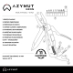 Narzędzie Wielofunkcyjne Multitool AZYMUT Gron - 11 narzędzi + 9 bitów + Etui